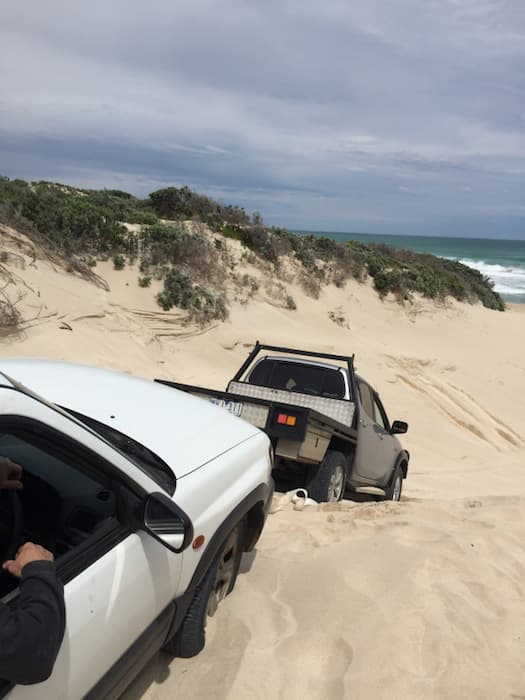 Coastal road from Adelaide to Melbourne on Marco's first long trip abroad